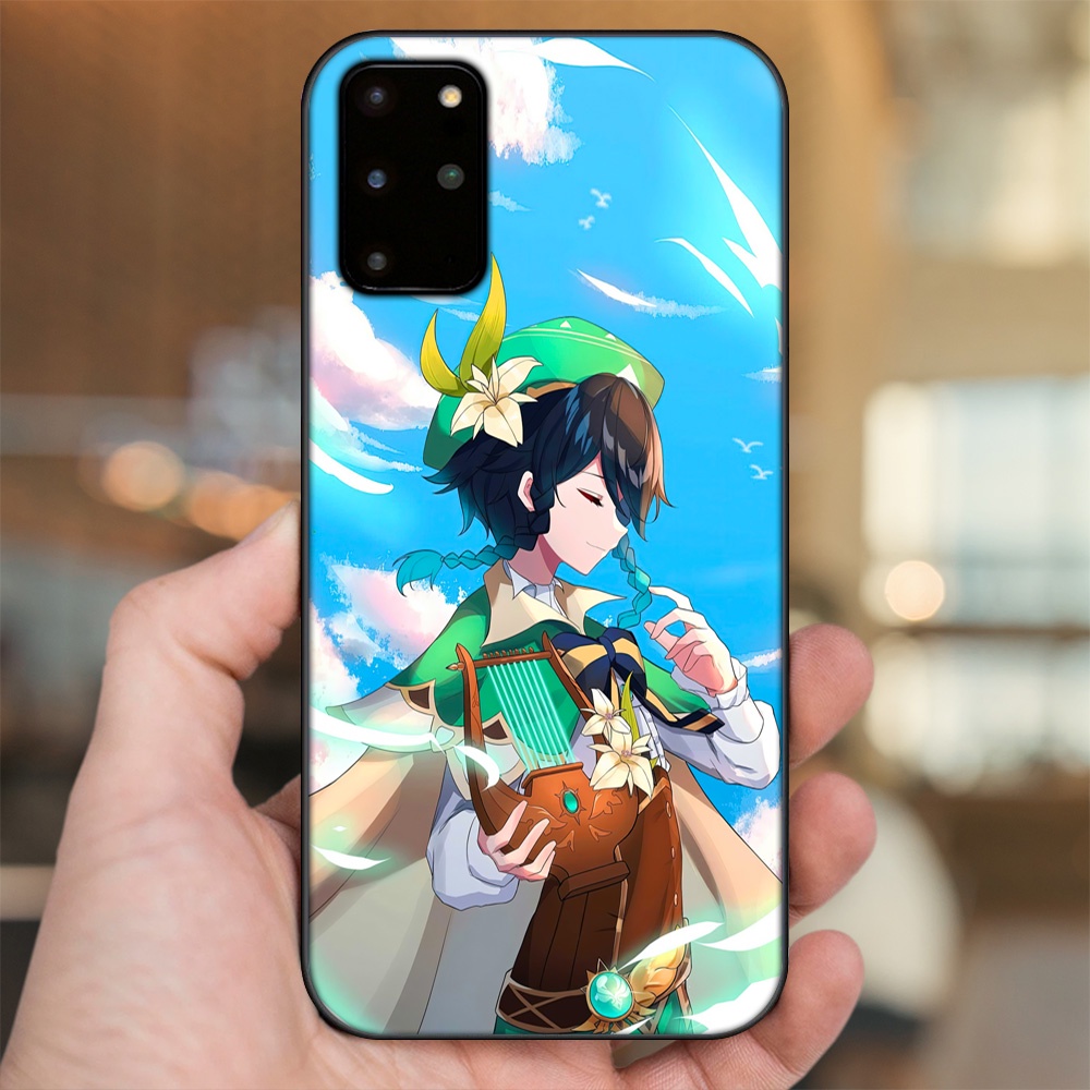 Ốp lưng Samsung S20 Plus viền đen in hình Venti Genshin Impact