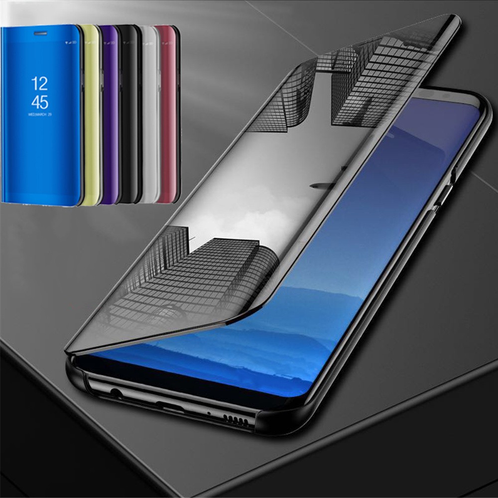 Ốp Lưng Nắp Gập Màu Trơn Có Mặt Gương Phía Trước Cho Oppo F5 F7 F9 F11 Pro K1 Find X R11s Plus | BigBuy360 - bigbuy360.vn