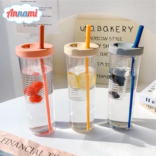 Annami Water Bottle With Straw Ins Drinking Bottle 700ml Large Capacity Transparent Sport Bottle Leakproof Bottle
