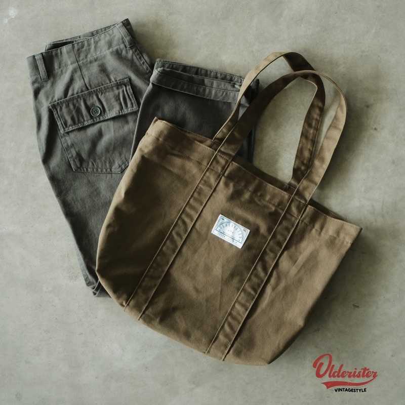 Túi Tote vải Kaki - Olderister