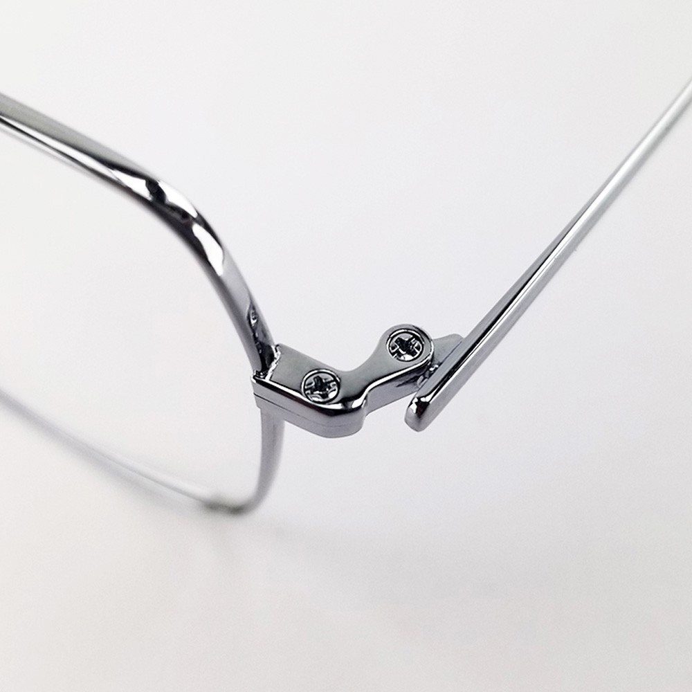 Gọng kính cận vuông nam nữ chất liệu kim loại màu đen, trắng bạc GC2948. Tròng kính giả cận 0 độ, chống tia uv | BigBuy360 - bigbuy360.vn