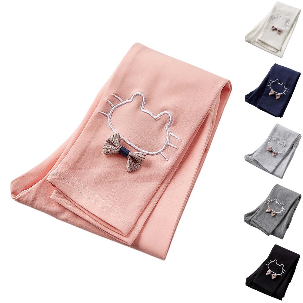 Quần Leggings lót lông Cho Bé Gái Cotton Dáng Đùi Ôm Thời Trang Dễ Phối Đồ