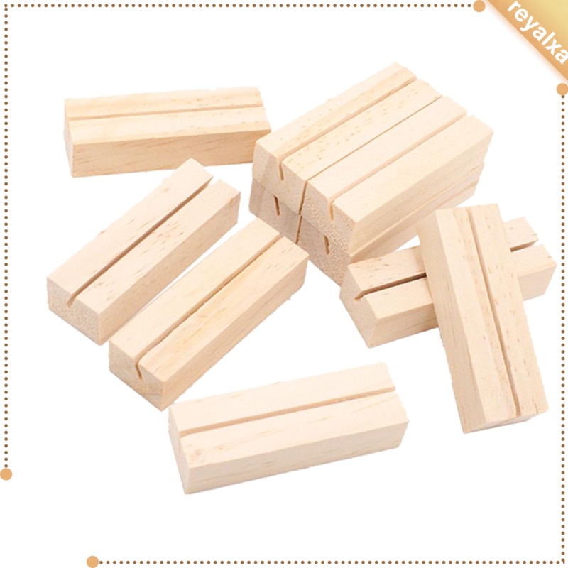 Bộ 10 Đế Gỗ Kẹp Ảnh, Giấy Nhớ Giá Đỡ