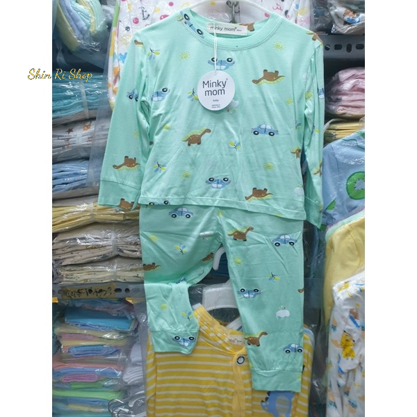Bộ Dài tay Minky Mom cho bé trai bé gái size 80-120 hoạ tiết đáng yêu được chọn mẫu