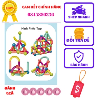 Xếp hình lắp ghép nam châm 25, 36, 42, 64 chi tiết nhựa abs nguyên sinh cao cấp