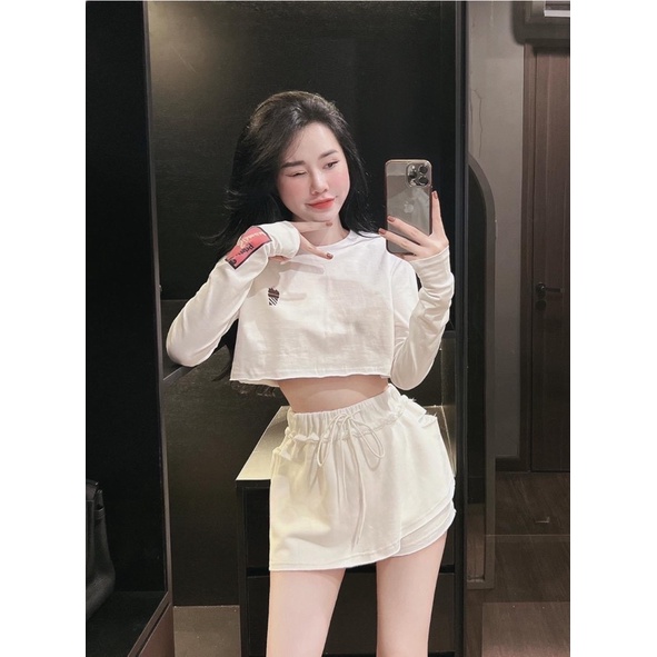 Set Phông Croptop Dài Tay L1