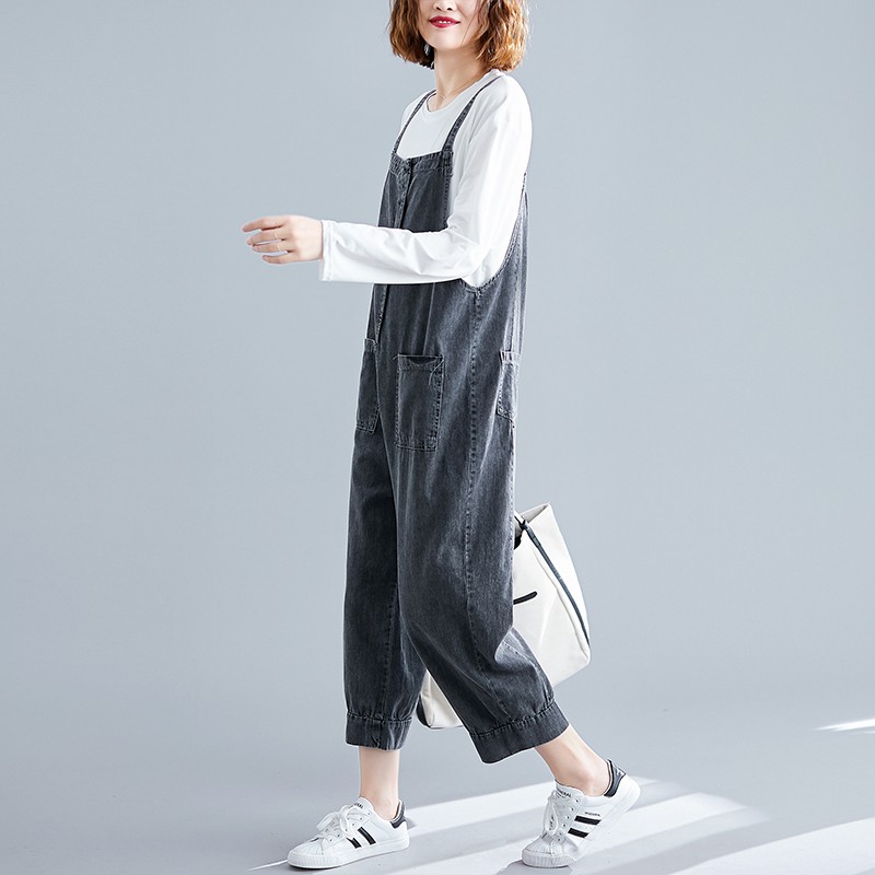 [ORDER] Quần yếm jean nữ bigsize năng động trẻ trung (fit 75kg) | BigBuy360 - bigbuy360.vn