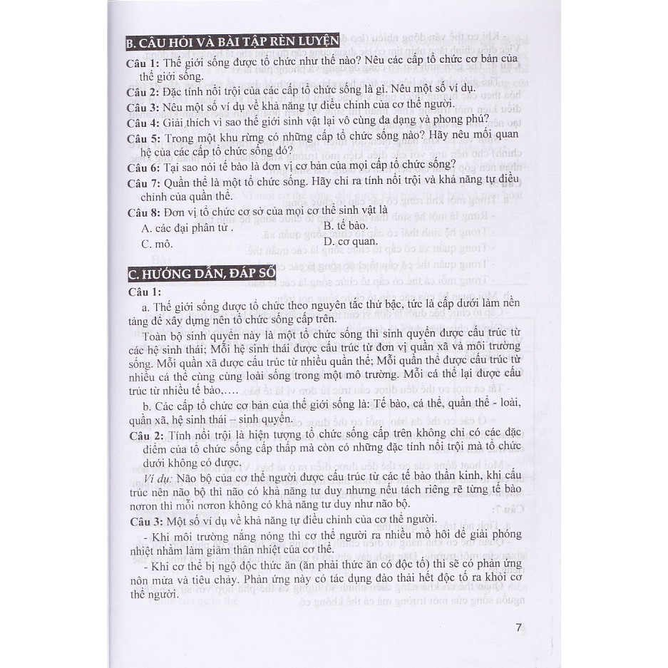 Sách - Bài giảng và lời giải chi tiết Sinh học 10