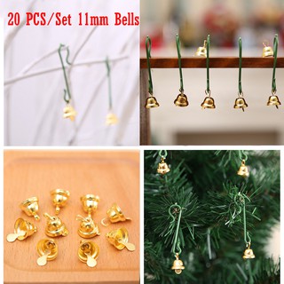 A pack of 20 11mm Christmas bells
