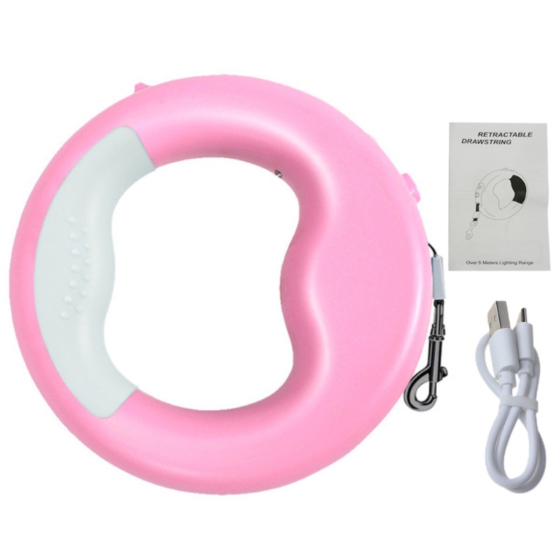 Dây Dắt Thú Cưng Đi Dạo Tự Động Rút Lại Được Có Đèn LED Có Thể Sạc Lại