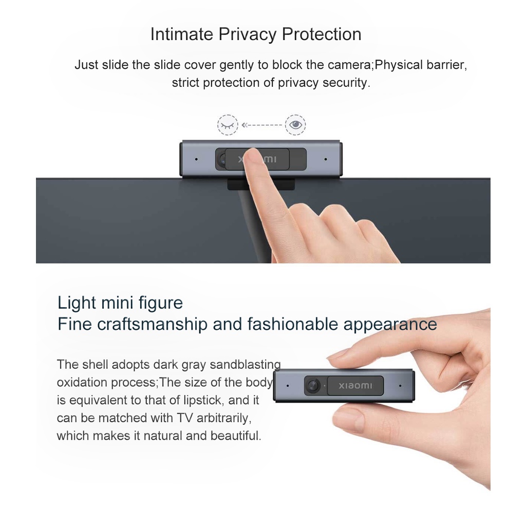 Webcam Xiaomi Mi TV 1080P HD Có Micro / Ba Cài Đặt Bảo Vệ TV Thông Minh / Giảng Dạy / Họp