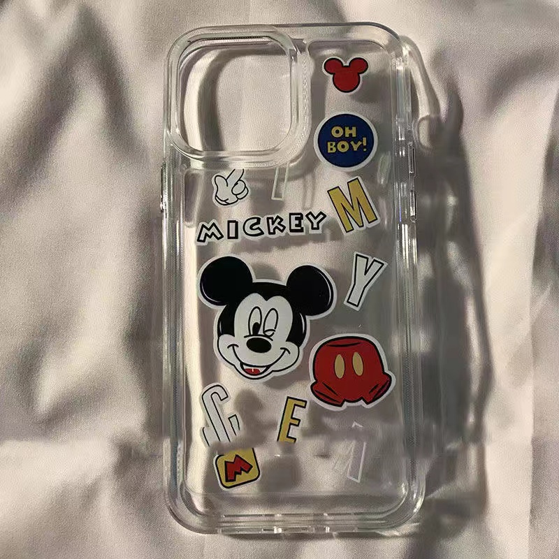 Ốp Điện Thoại Trong Suốt Hình Chuột Mickey Minnie Cho iphone 14 pro Max 11 13 7 8 Plus 12 13Pro Max X XS Max 7 8 SE 2020