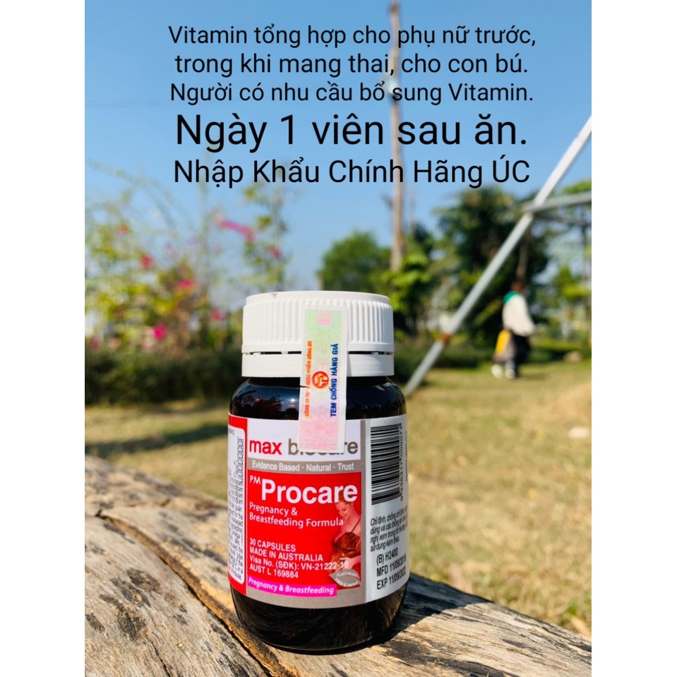 PM Procare. Bổ sung vitamin cho phụ nữ trước, trong khi mang thai, cho con bú.