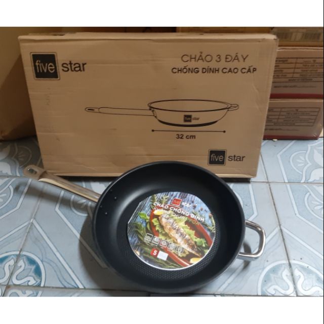 Chảo inox Fivestar phi 32 cm