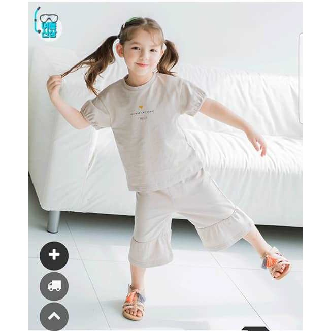 Bộ da cá mỏng bé gái Lilipurri xuất hàn, VN xuất xịn (Size 100-120-130-140)