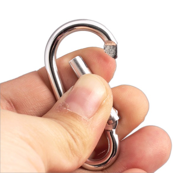 20 móc gài chữ D chất liệu bạc