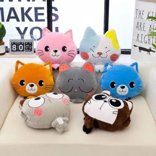 BỘ CHĂN KÈM GỐI HÌNH MÈO