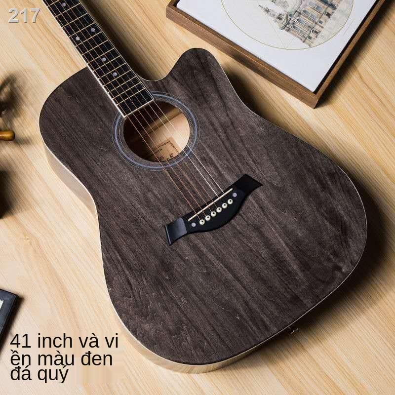 【2021】41-inch veneer dân gian mới bắt đầu guitar 38-inch dành cho người lớn sinh viên net màu đỏ tùy chỉnh nam và nữ Nhạ