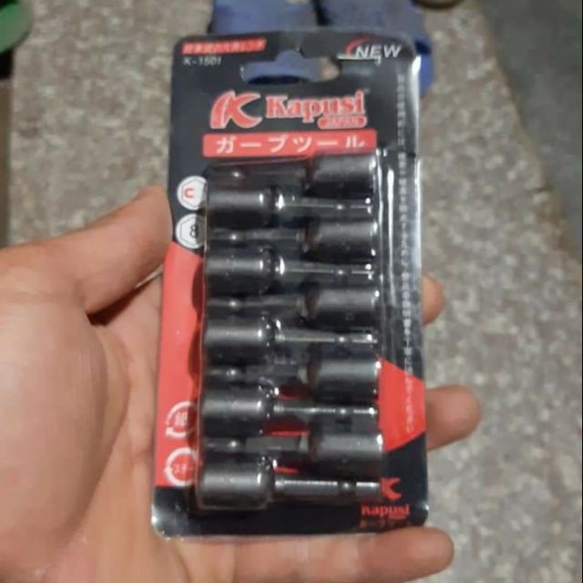 Bộ 10 đầu bắn tôn Kapusi 8mm cao cấp