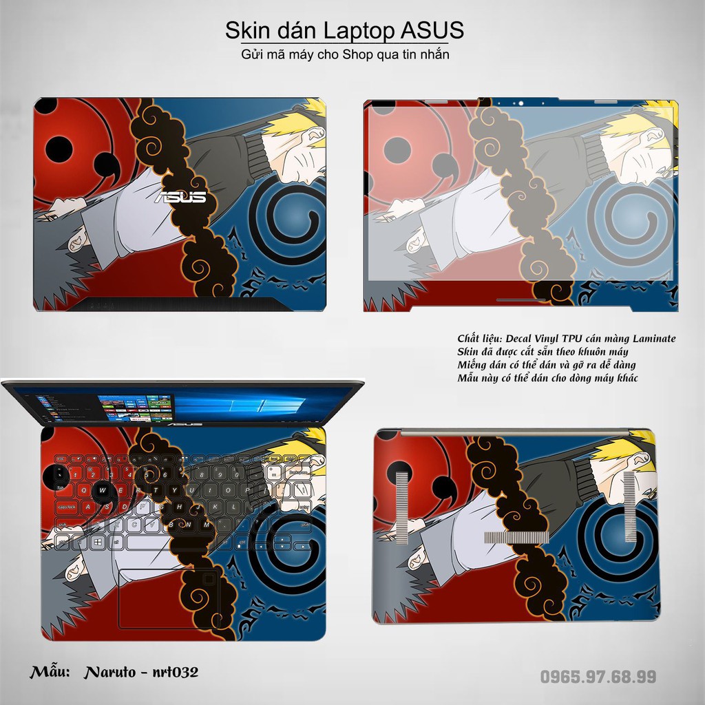 Skin dán Laptop Asus in hình Naruto _nhiều mẫu 2 (inbox mã máy cho Shop)