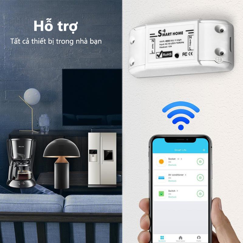 🚨 Công Tắc Điều Khiển Điện Thông Minh Smart Home Wifi Biến Tất Cả Thiết Bị Sẵn Có Trong Nhà Bạn Trở Nên Thông Minh