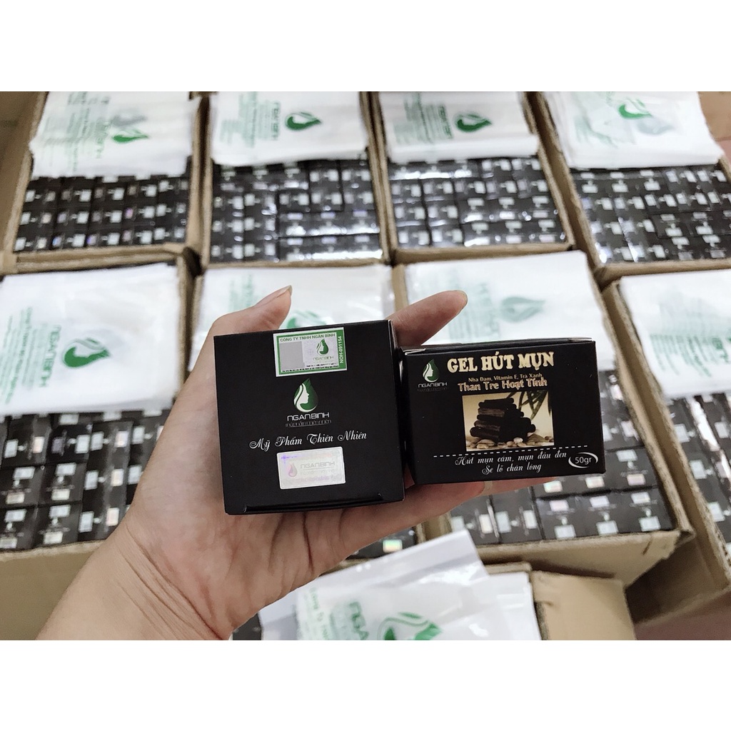 GEL HÚT MỤN THAN TRE HOẠT TÍNH NGÂN BÌNH lột sạch mụn cám, mụn đầu đen, lông tơ bụi bẩn , gel lột mụn than tre, gel than