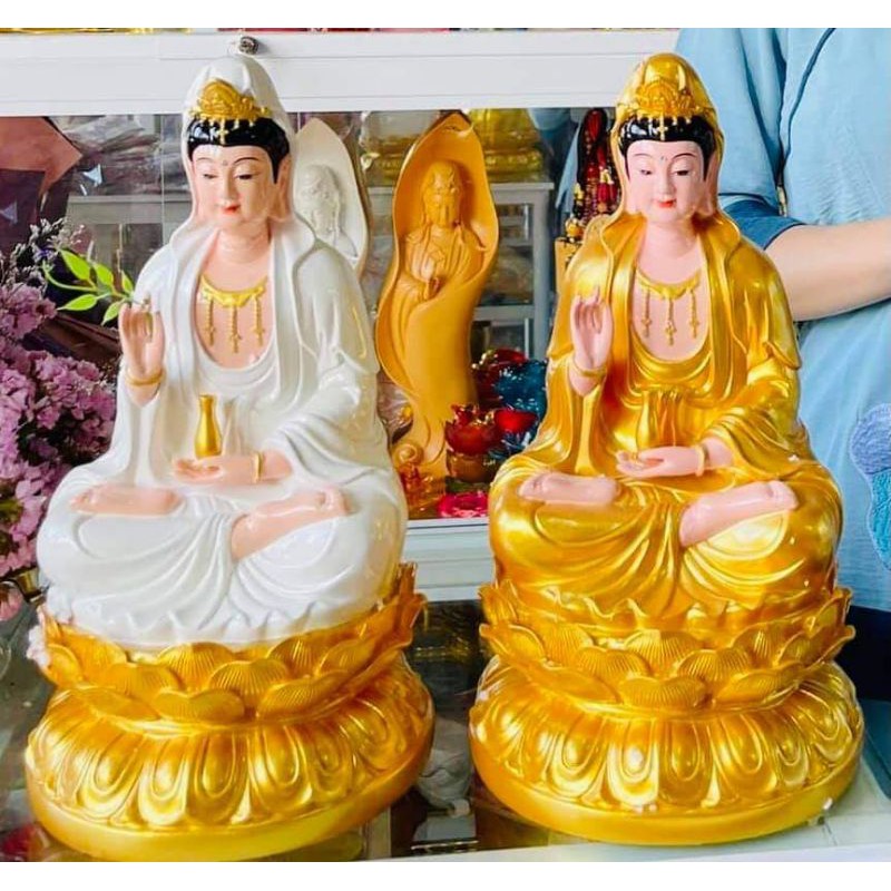 Tôn tượng Quan Âm 30 cm Composite