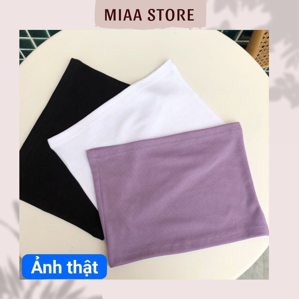 Áo quây ngực không đệm thun trơn croptop nữ dáng ôm màu trơn không dây
