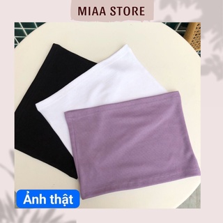 Áo quây ngực không đệm thun trơn croptop nữ dáng ôm màu trơn không dây