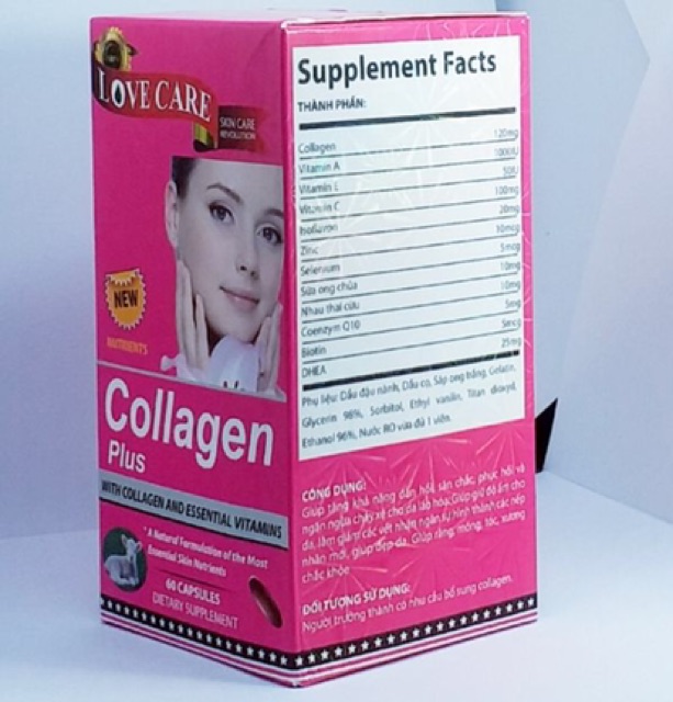 Collagen Plus nhau thai cừu, sữa ong chúa 3in1 hộp 60 viên