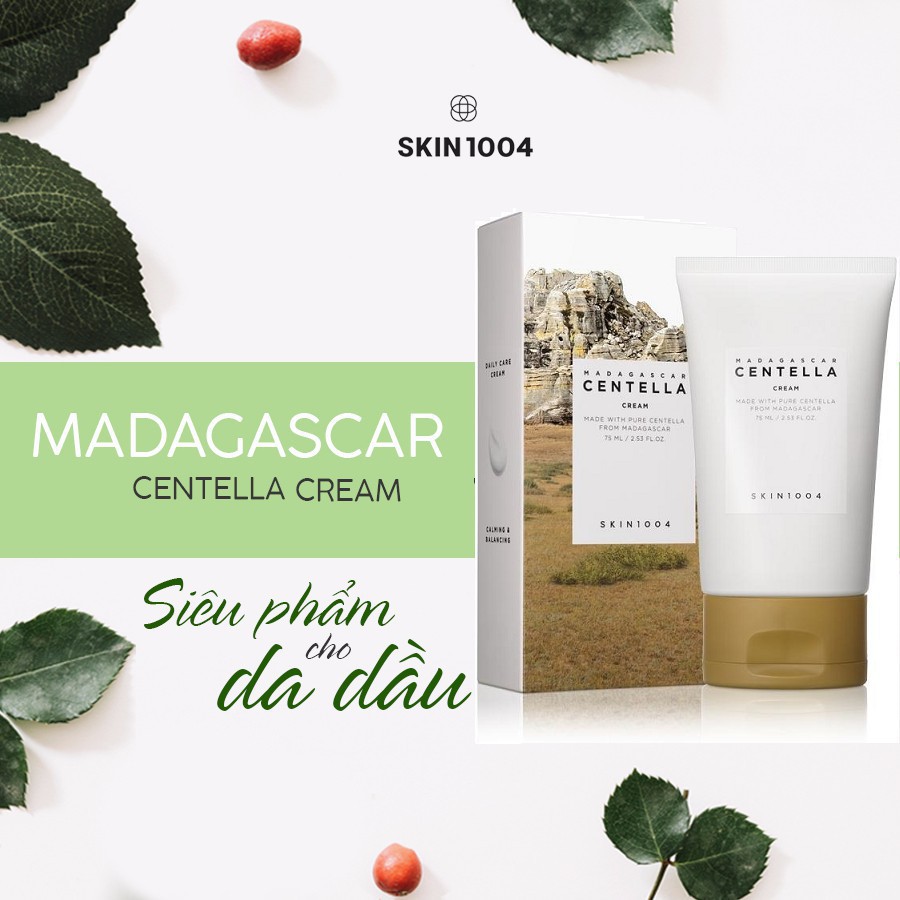 KEM DƯỠNG ẨM SKIN1004 Kiềm Dầu Dành Cho Da Mụn Nhạy Cảm Skin1004 Madagascar Centella Asiatica CREAM 75g [NẮP VÀNG]