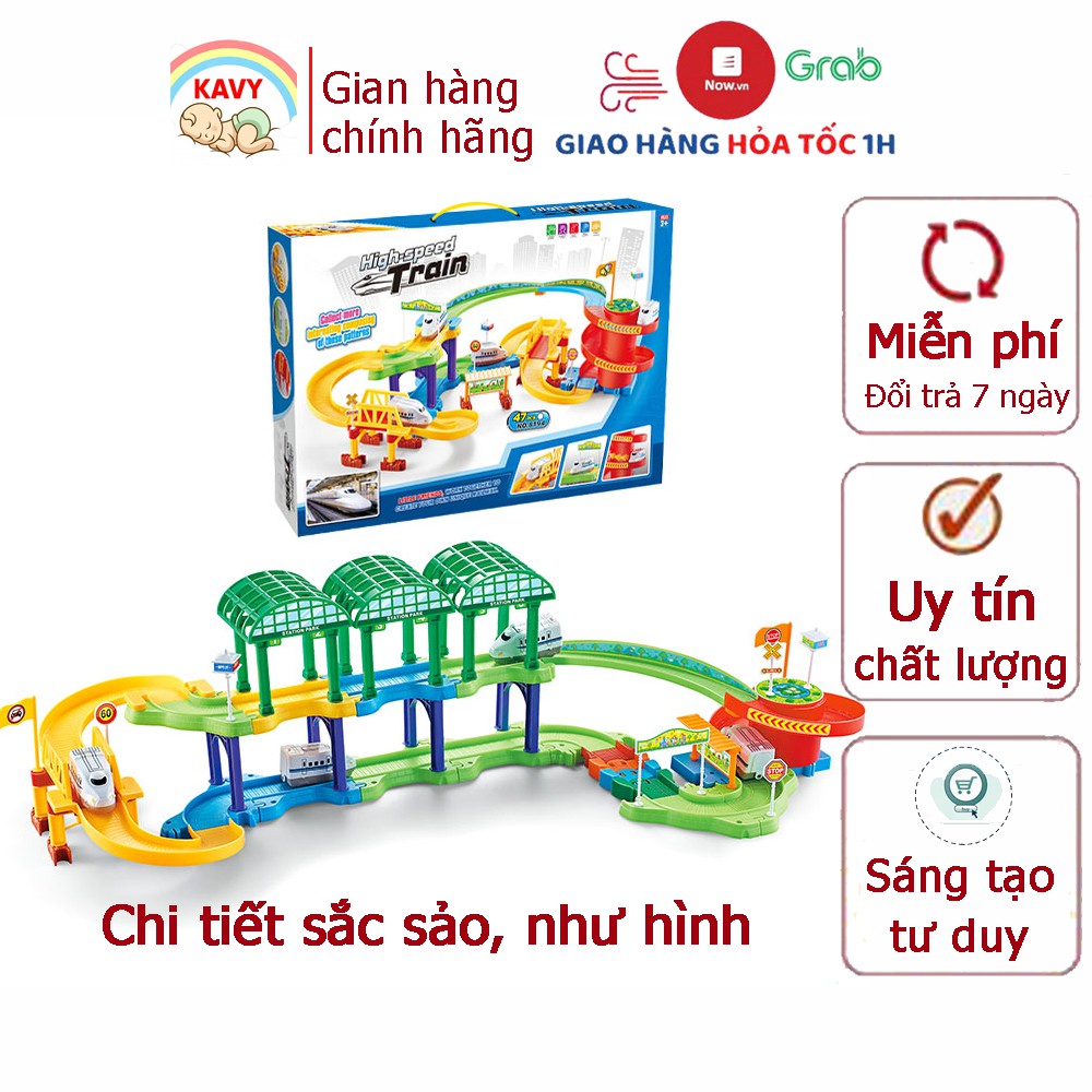 Đồ chơi lắp ráp đường đua xe tàu hỏa cao tốc cho bé, phát huy tính thực hành và sáng tạo của trẻ - KAVY