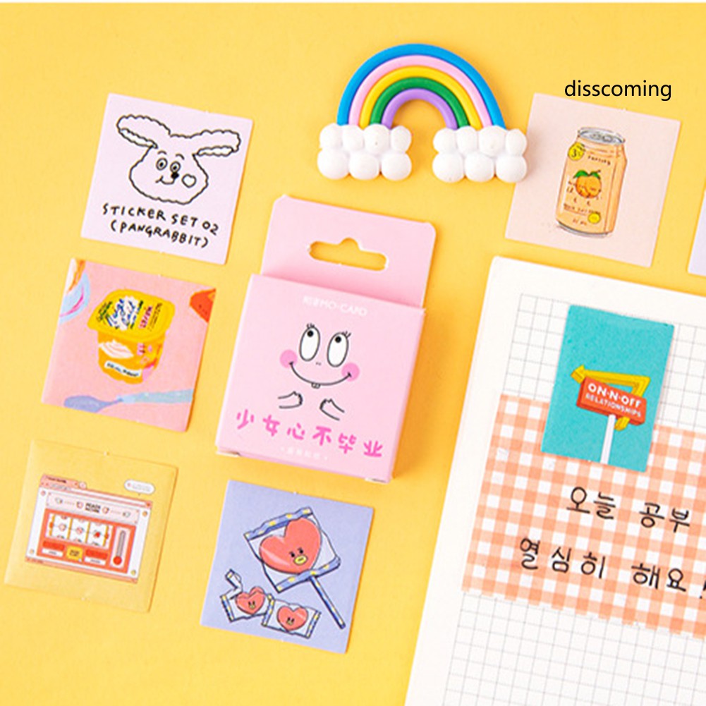 Hộp 46 Sticker dán nhiều chủ đề dễ thương Box Sticker ST376