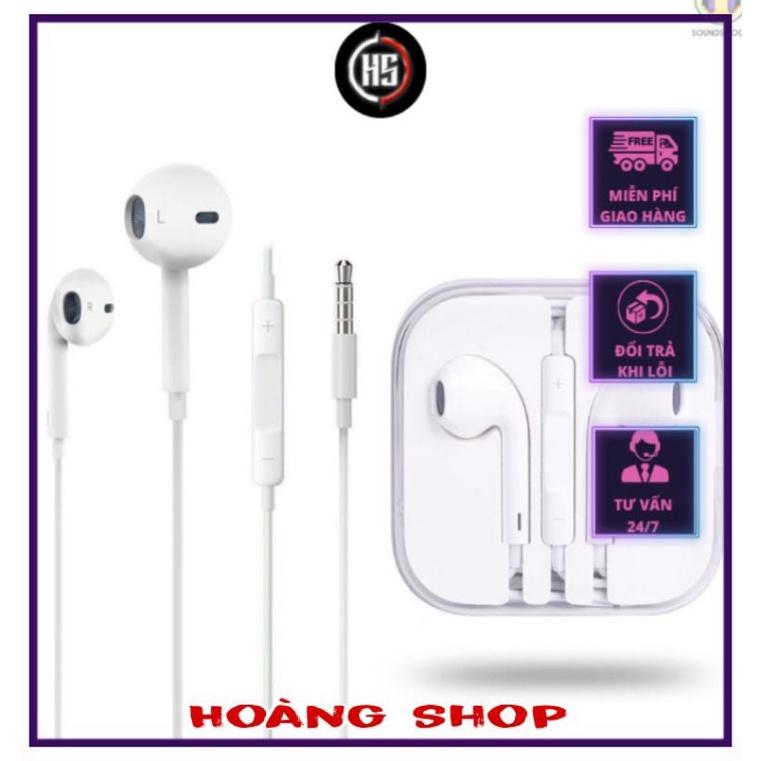 Tai nghe nhét tai có dây giắc căm 3.5mm có tích hợp mic đàm thoại Hoàng shop
