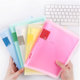 Bìa nhựa File lá Claer book khổ A5 nhiều ngăn có nhiều màu sắc dùng để đựng lài liệu Phụ kiện văn phòng phẩm HJI