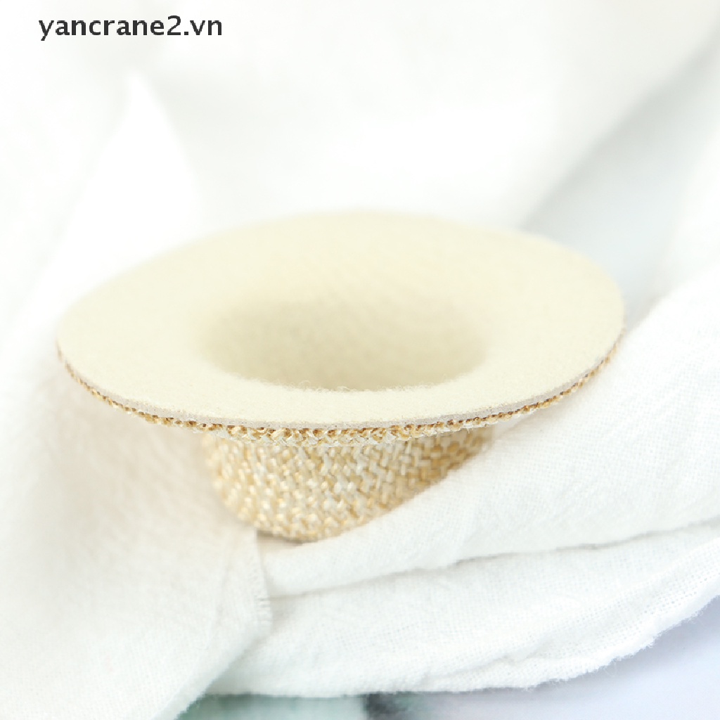 Bộ 2 Nón Rơm Đan Thủ Công Mini Trang Trí Nhà Búp Bê {yancrane2.vn}