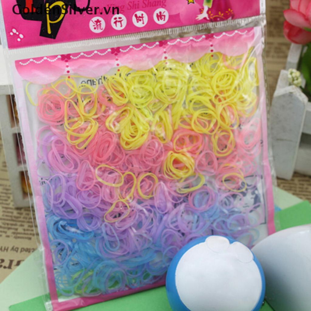 Set 400-500 Dây Buộc Tóc Cao Su Co Giãn Tùy Chỉnh Tiện Dụng Cho Bé Gái