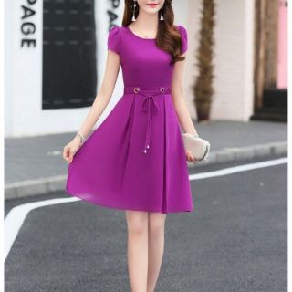 Đầm xòe eo thun rút