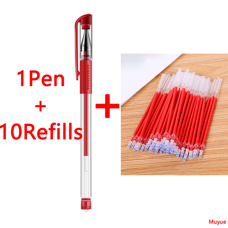 Set 1 bút bi + 10 ruột thay thế ngòi 0.5mm chất lượng cao tiện dụng