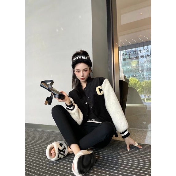 Bomber C tay lông xù