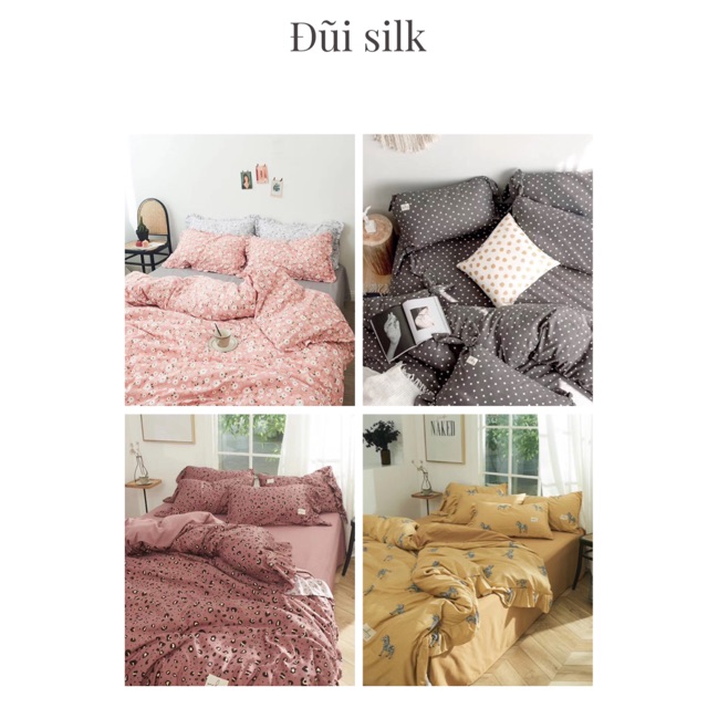 Đũi mịn - Đũi Silk - Bộ vỏ chăn ga gối