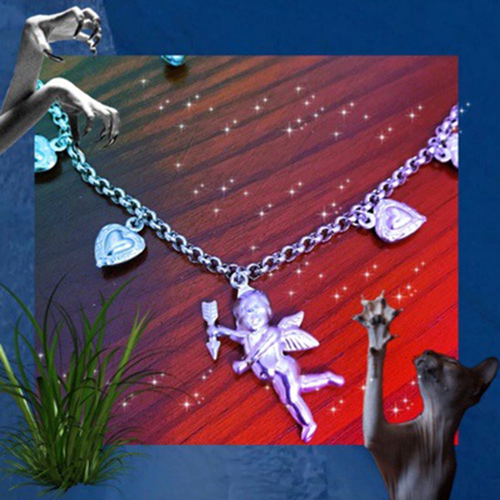 Dây Chuyền Choker Mặt Trái Tim Và Cánh Thiên Thần Phong Cách Hàn Quốc