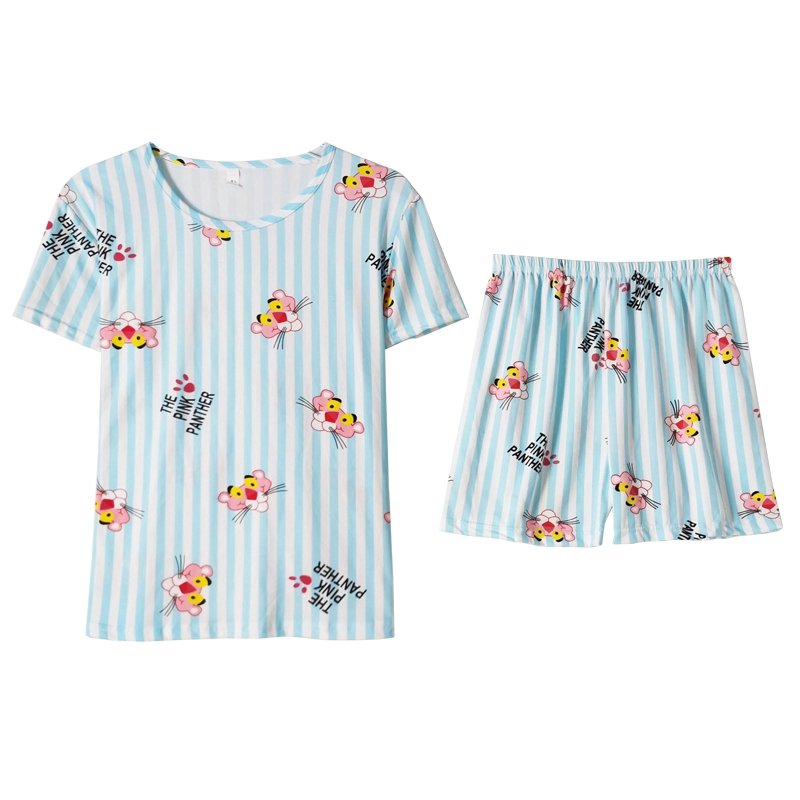 xiaohan summer loose short sleeve sleepwear women's pajama sets motif korea female cute print large size thin nightwear | BigBuy360 - bigbuy360.vn