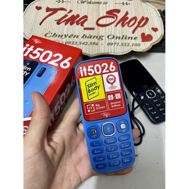 Điện thoại itel it5026 loa to phím to pin trâu có hỗ trợ giọng nói 2 sim bảo hành chính hãng 12 tháng