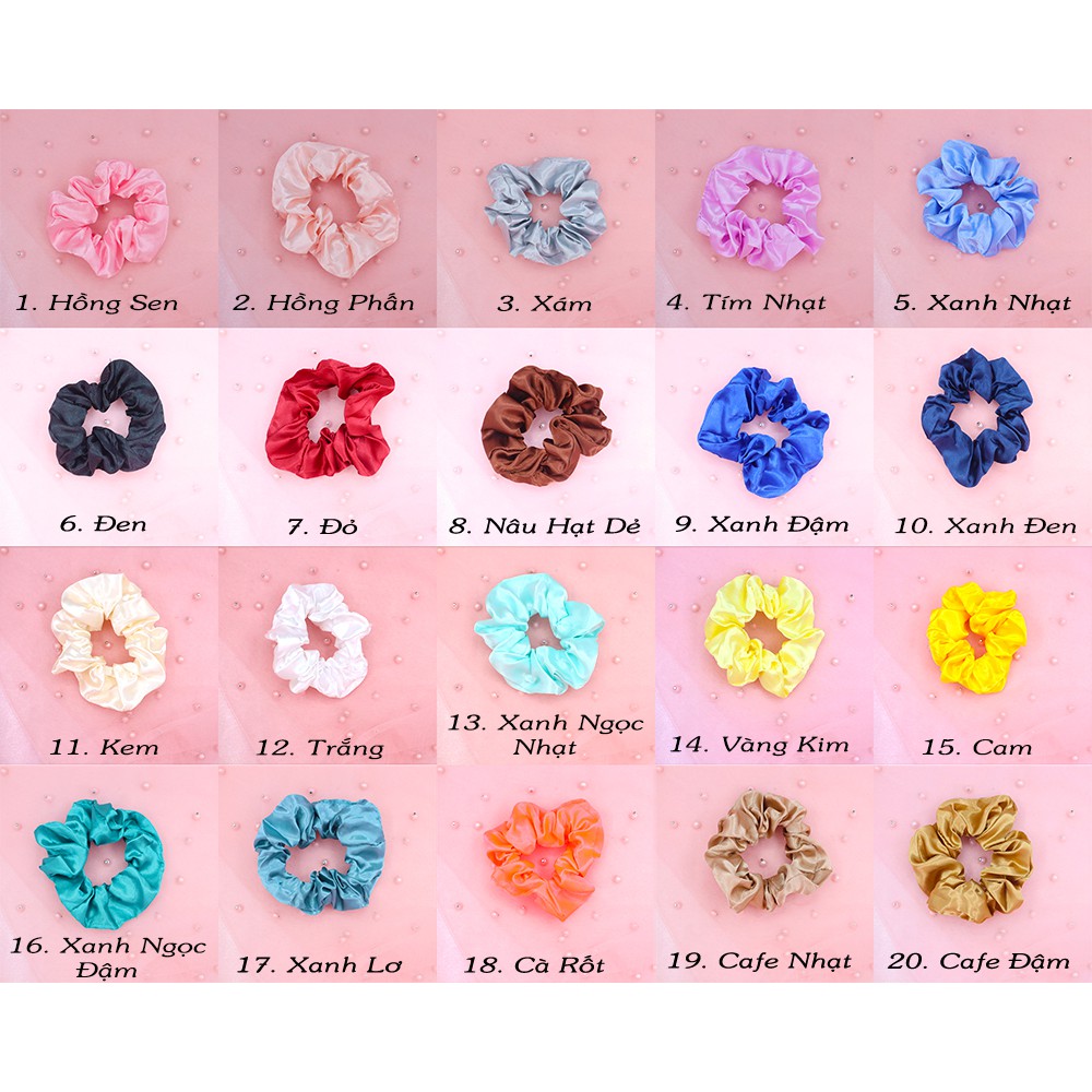 [Mã FAGOGO giảm 12% đơn 99K] Cột Tóc Vải Scrunchies ( Lụa Siêu Mịn ) | BigBuy360 - bigbuy360.vn