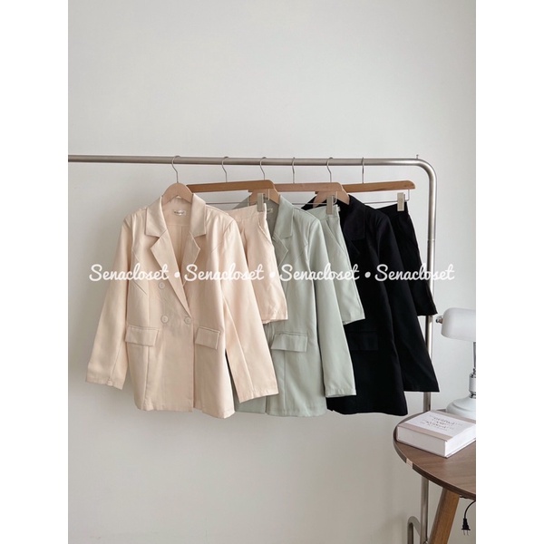 Set Vest dài tay quân short , đem vai sang xịn năng động (Ảnh thật)