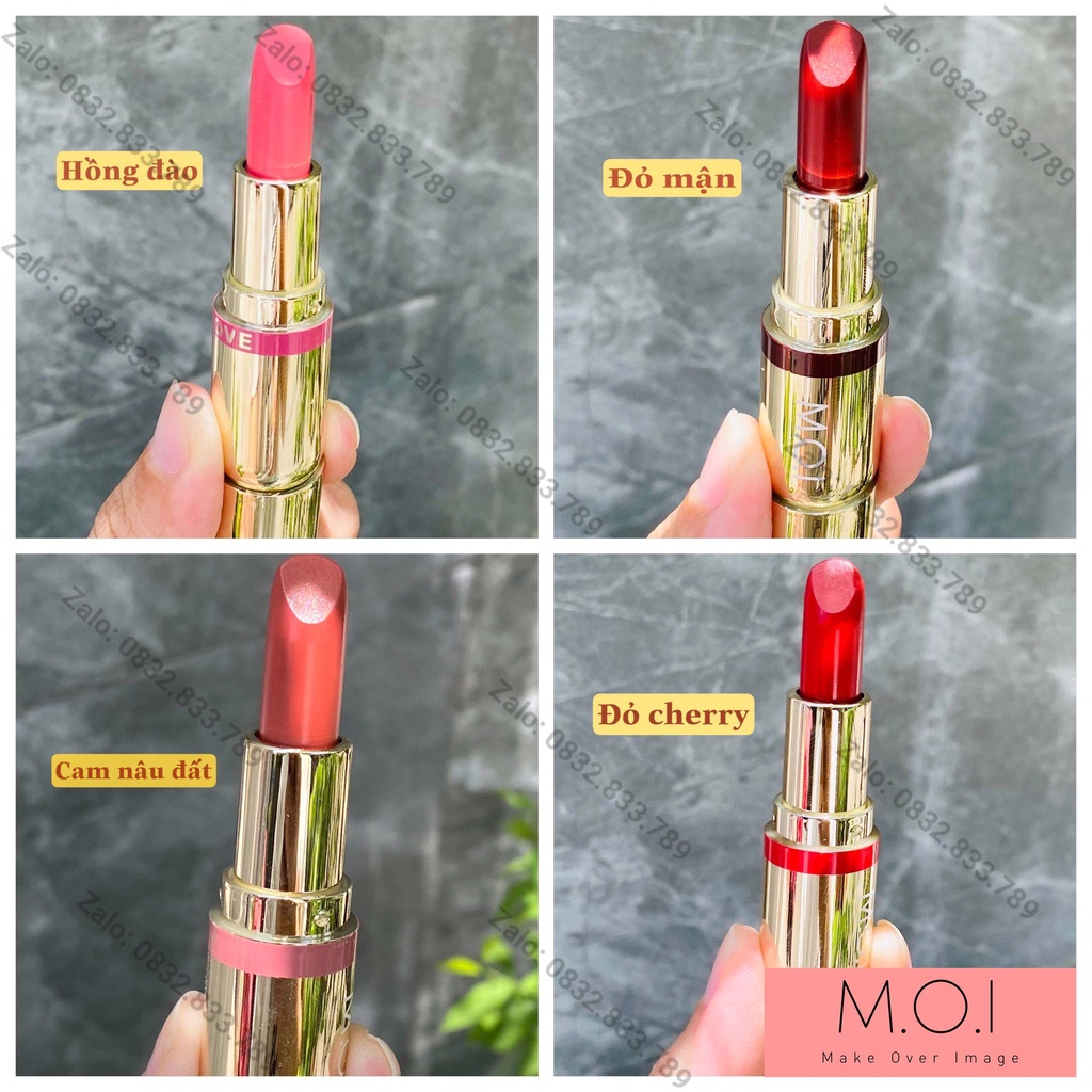 Son Hồ Ngọc Hà MOI Cosmetics Mini Golden Gift bền màu lâu trôi không lem【CAM KẾT HÀNG CHÍNH HÃNG®】‎‎Set 2 cây | BigBuy360 - bigbuy360.vn