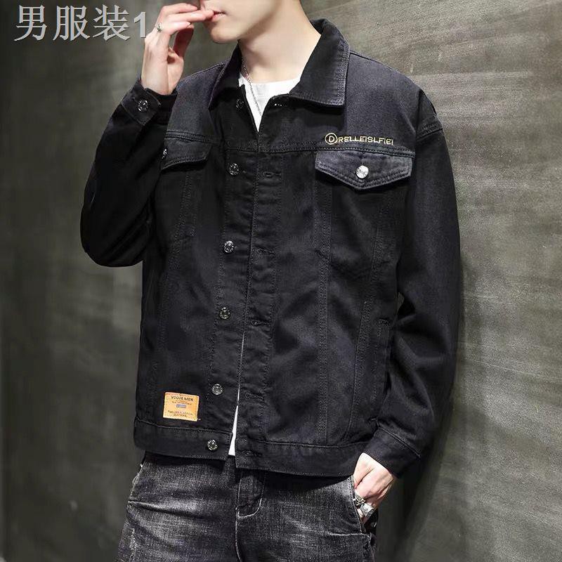 ┇Thu đông mới áo khoác denim jacket nam phiên bản Hàn Quốc của xu hướng thời thượng hàng hiệu hoang dã dụng cụ rờ ☭