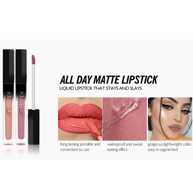 KIMUSE 4Pcs/Set LIQUID MATTE LIPSTICK y Lip Soft Veet Waterproof Lip Tint Long Lasting Lip Gloss Makeup Nude Cosmetic | BigBuy360 - bigbuy360.vn