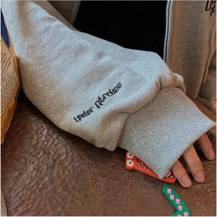 Áo khoác nỉ dài tay UNDER nam nữ [FREESHIP] ♥ Jacket in hình mặt cười thu đông form rộng unisex ♥ | BigBuy360 - bigbuy360.vn